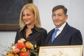 Mészáros Lőrinc és felesége, Dr. Várkonyi Andrea