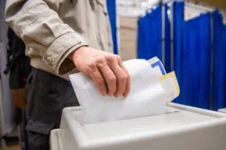 választás urna férfi szavaz