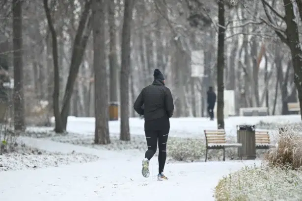 debrecen futó ember hó