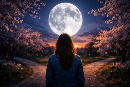 telihold válaszút nő fa erdő